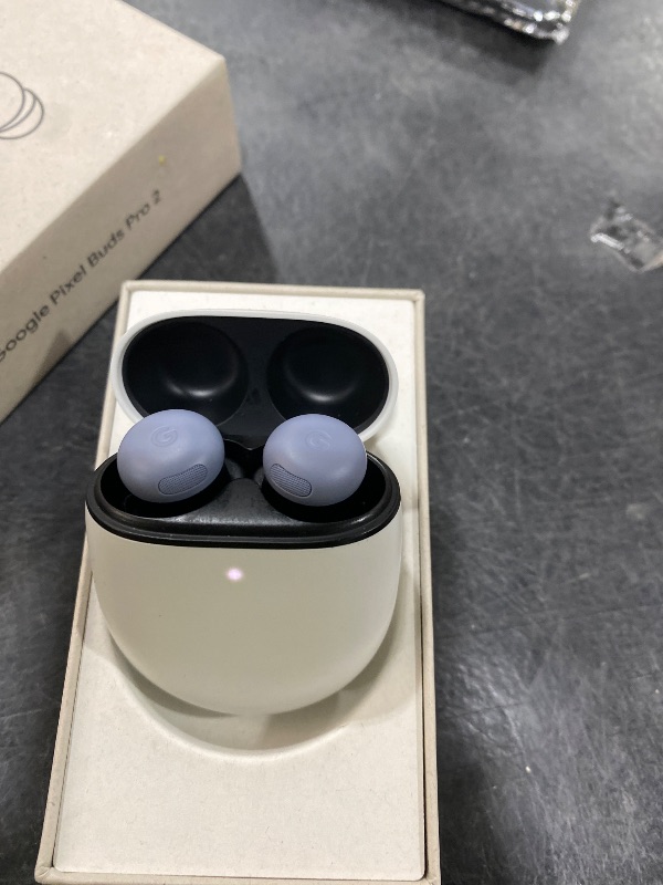 Photo 1 of Google Pixel Buds Pro 2 - Wireless Bluetooth Earbuds with Pro-Level Active Noise Cancellation - Built for Gemini AI Assistant - Moonstone (2025 Model)