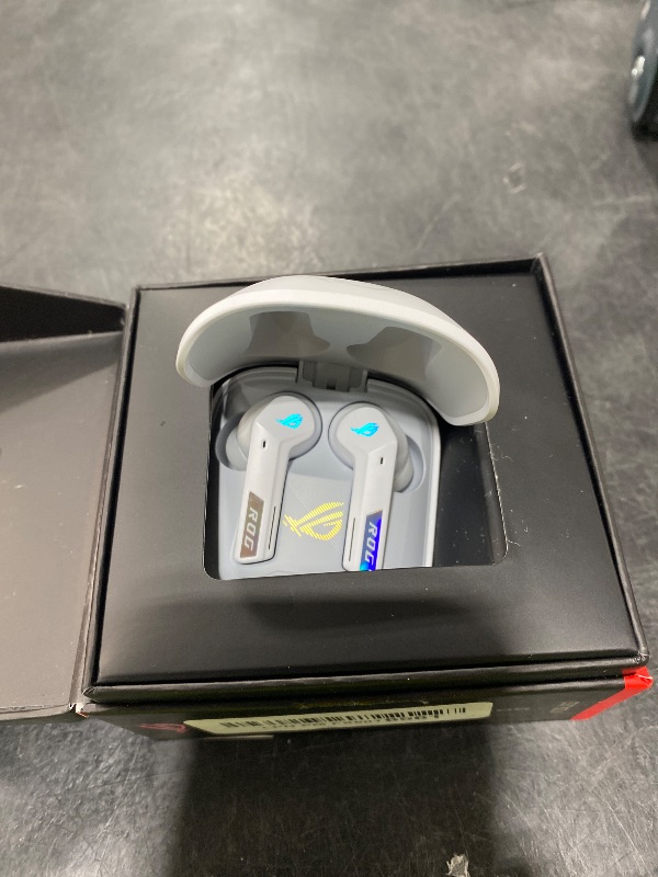 Photo 1 of ASUS ROG Cetra True Wireless SpeedNova Gaming Earbuds – Dual-Mode (BT, 2.4GHz), Dirac Opteo, Bone-Conduction AI Mic, Adaptive ANC, 46Hr Battery, for PC, PS5, PS4, Switch, Mobile, ROG Ally/X - White