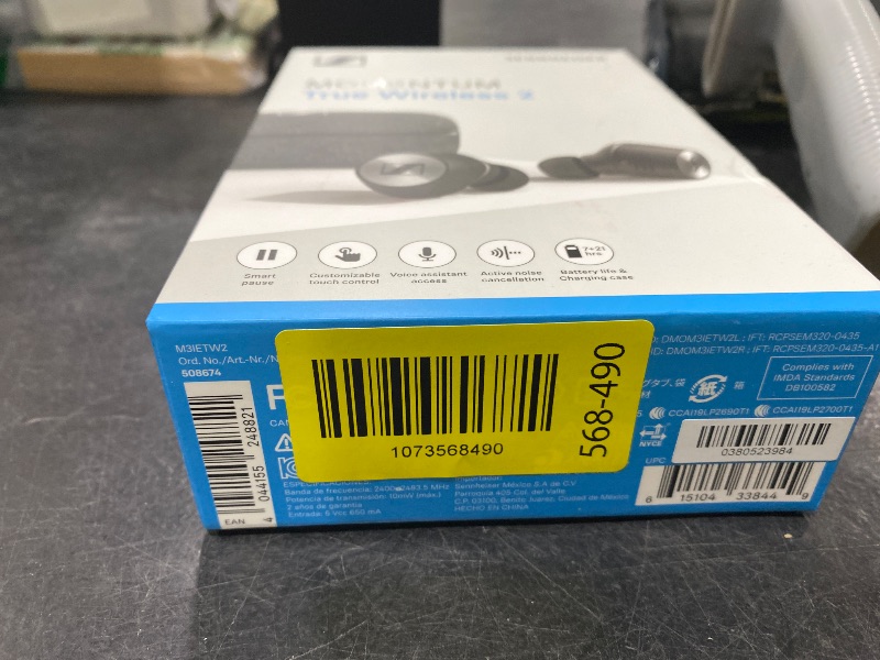 Photo 1 of Sennheiser Consumer Audio Momentum True Wireless 2 - Bluetooth in-Ear Buds with Active Noise Cancellation, Smart Pause, Customizable Touch Control and 28-Hour Battery Life - Black (M3IETW2 Black)