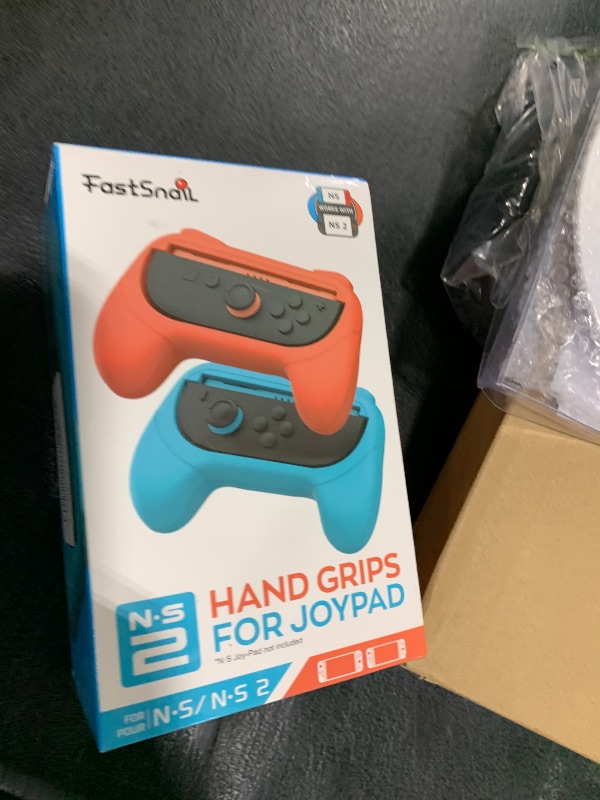 Photo 1 of [Switch 1/2 Compatible] FASTSNAIL Grips for Nintendo Switch 2 (2025)/1&OLED for Joy-Con 2, Wear-Resistant & Anti-Slip Controller Grips Handle Kit, Switch 2 Joypad Holder Accessories (Orange,Blue)