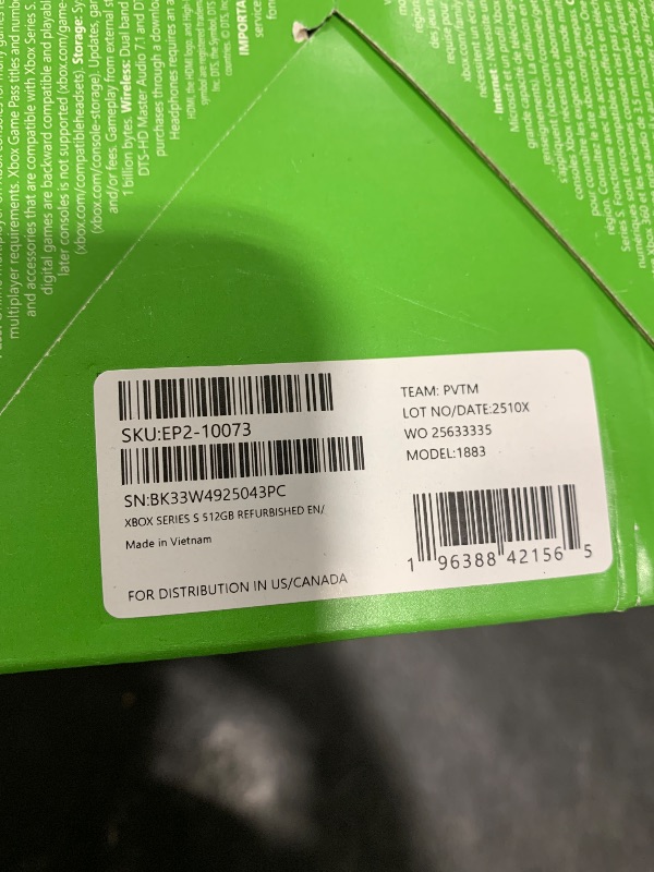 Photo 1 of Xbox Series S - All Digital Gaming Console - 512GB SSD - Includes Wireless Controller - 120FPS (Renewed Premium)
