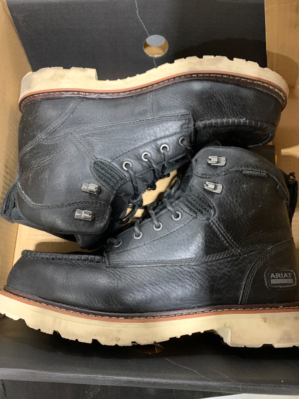 Photo 1 of ARIAT Men's Rebar Lift 6" Waterproof Composite Toe Work Boot, Black, 11 Wide