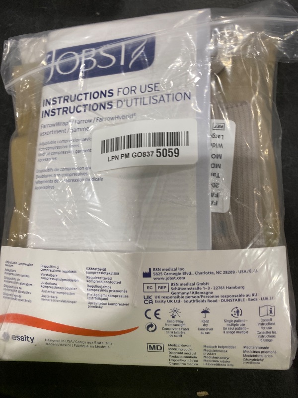 Photo 1 of JOBST FarrowWrap 4000 Gradient Compression Wraps 30-40 mmHg - Adjustable - For Managing Swelling from Moderate to Severe Lymphedema or Chronic Venous Diseases - Tan, Medium