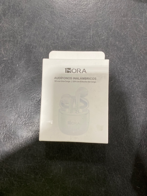 View 2 of 1 Hora Wireless Earbuds Bluetooth 5.3 Headphones Deep Bass in-Ear Earphones Premium Sound with Mic Charging Case for iPhone, Tablet, Android Smartphone Laptop Sports