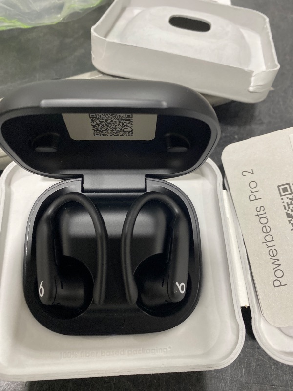 Photo 1 of Beats Powerbeats Pro 2 - Wireless Noise Cancelling Workout Earbuds with Secure- Fit Earhooks, Up to 45-Hour Battery with Charging Case, Sweat & Water Resistant, Heart Rate Monitoring - Jet Black