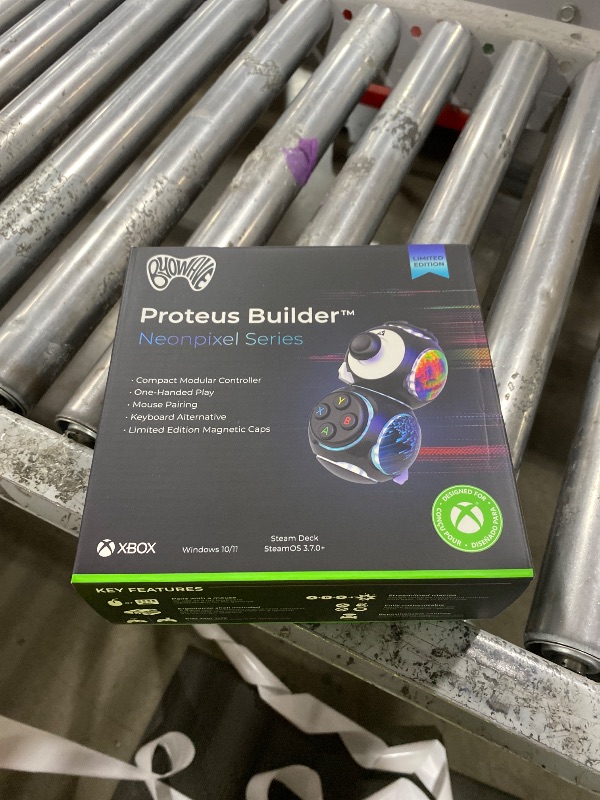 Photo 1 of ByoWave Proteus Builder One-Handed Gaming Controller for PC, Steam Deck & Xbox Series X|S – Advanced Remapping & Macro Buttons, RGB Lighting, Ergonomic 3D Printed Shell – Neonpixels Limited Edition
