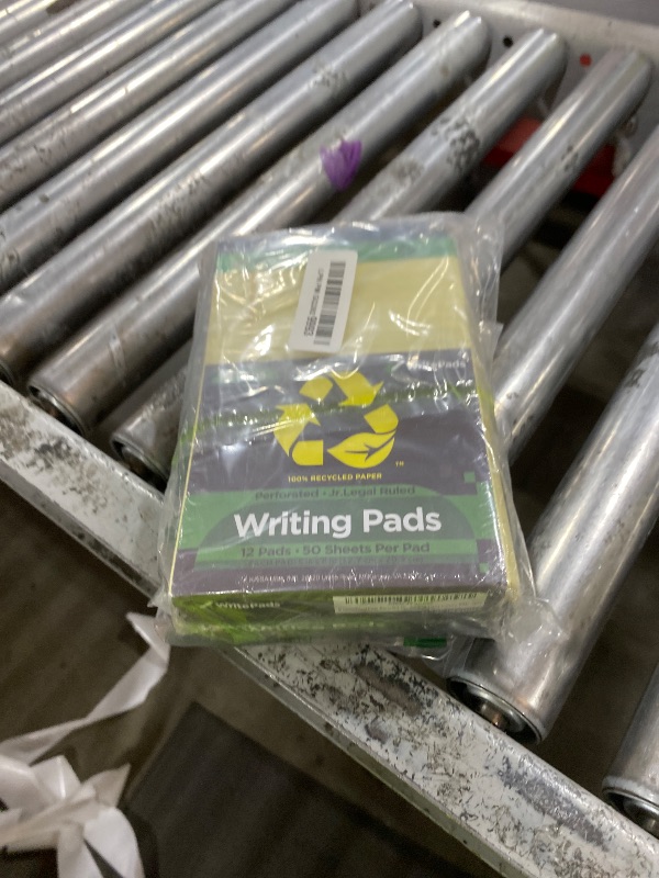 Photo 1 of KAISA Yellow Legal Pads 12Pads 600 Sheets Writing Pads Recycled Paper 5"x8" Norrow Ruled Lined Paper Small Legal pad Perforated 50 sheets/pad Notepads Writing Tablet Canary For Office Supplies (Canary 12pads)