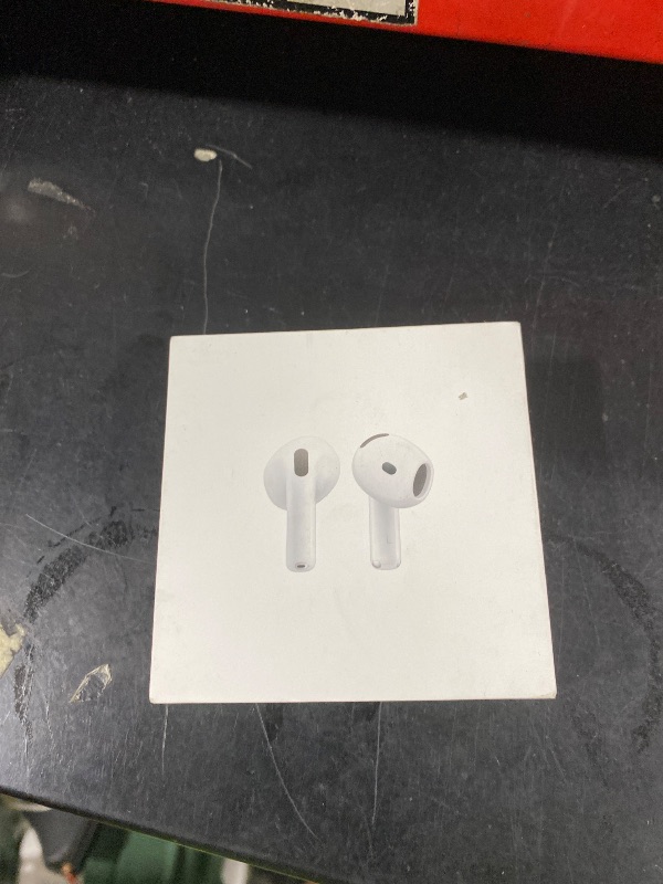 Photo 1 of Apple AirPods 4 Wireless Earbuds, Bluetooth Headphones, Personalized Spatial Audio, Sweat and Water Resistant, USB-C Charging Case, H2 Chip, Up to 30 Hours of Battery Life, Effortless Setup for iPhone
