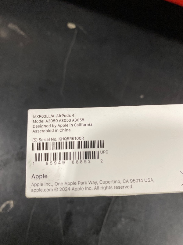 Photo 1 of Apple AirPods 4 Wireless Earbuds, Bluetooth Headphones, Personalized Spatial Audio, Sweat and Water Resistant, USB-C Charging Case, H2 Chip, Up to 30 Hours of Battery Life, Effortless Setup for iPhone