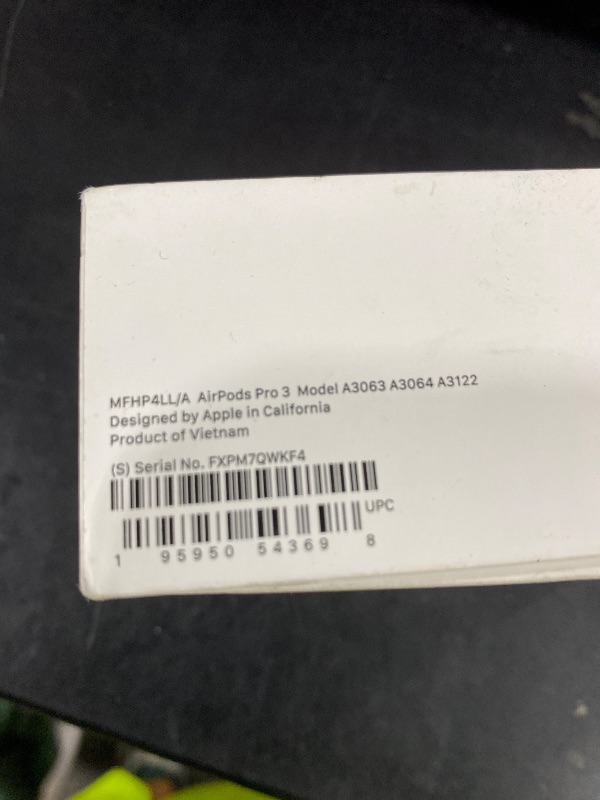 Photo 1 of Apple AirPods Pro 3 Wireless Earbuds, Active Noise Cancellation, Live Translation, Heart Rate Sensing, Hearing Aid Feature, Bluetooth Headphones, Spatial Audio, High-Fidelity Sound, USB-C Charging