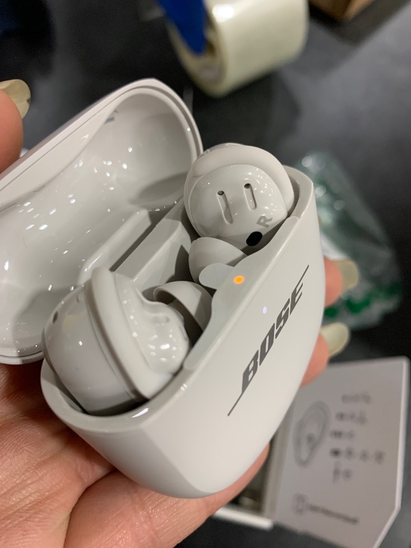 Photo 1 of Bose QuietComfort Ultra Earbuds (2nd Gen) - Wireless Noise Cancelling Earbuds with Mic, Immersive Audio, USB-C Charging, Up to 6 Hours Battery, IPX4 Rating, White Smoke