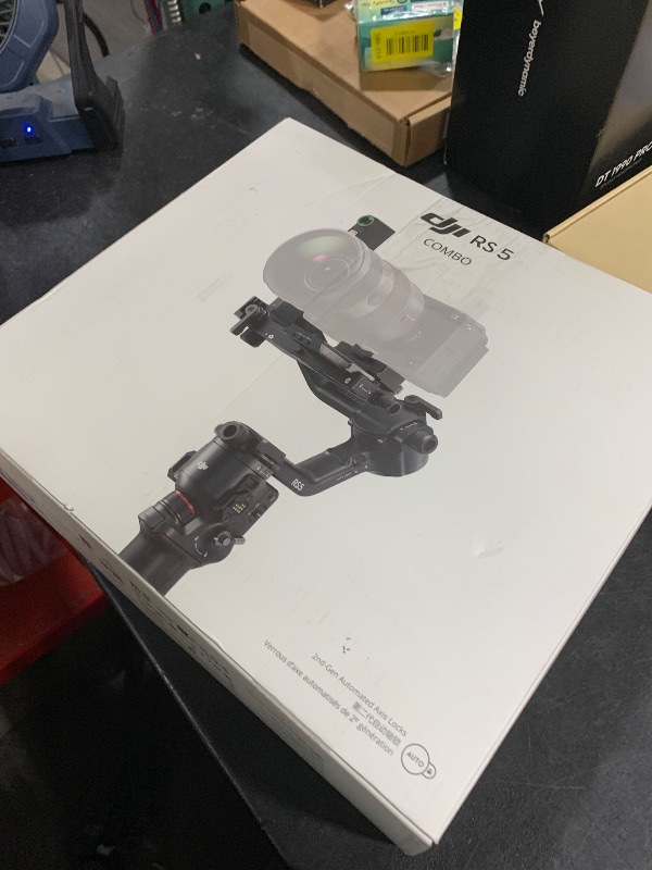 Photo 1 of DJI RS 5 Combo, Gimbal Stabilizer for Camera Canon/Sony/Panasonic/Nikon/Fujifilm, Intelligent Tracking, Electronic Briefcase Handle, Fine-Tuning Knobs, New Z-Axis Indicator