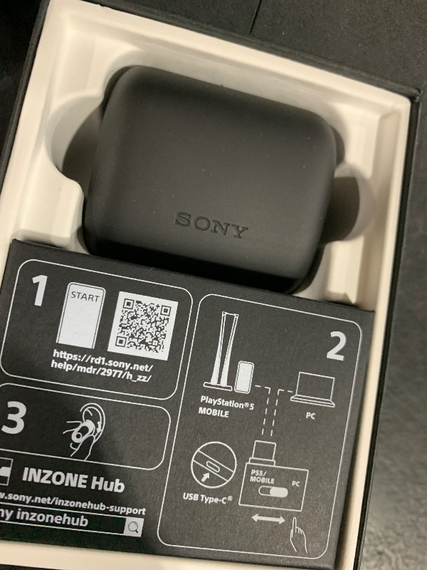 Photo 1 of Sony Inzone s Wireless Gaming Earbuds, Perfect for PlayStation® 5, for PC/PS5/Switch/Mobile, 48Hr Battery with Case, Noise Canceling, 360 Spatial Sound, 2.4GHz USB-C Dongle, WF-G700N Black