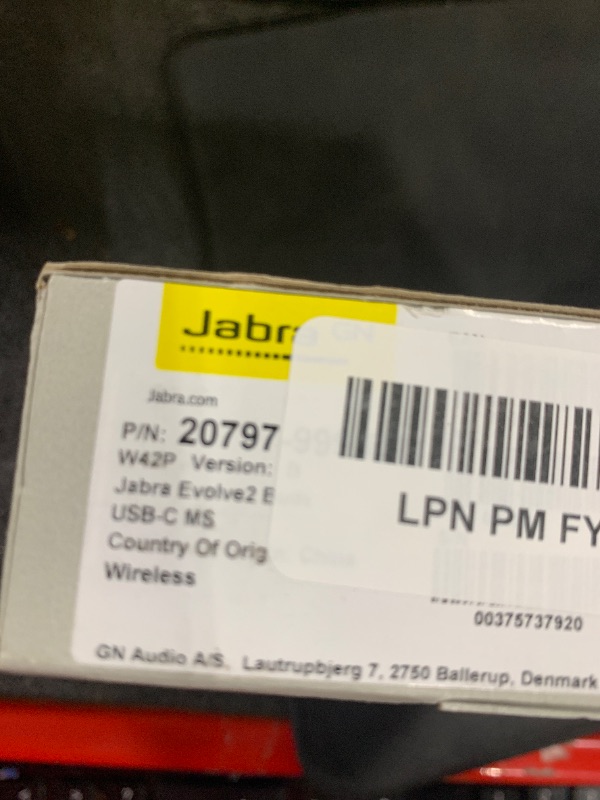 Photo 1 of Jabra Evolve2 True Wireless in-Ear Bluetooth Earbuds with Active Noise Cancellation (ANC) and 4-mic MultiSensor Voice Technology - Microsoft Teams Certified, Works with All Other Meeting apps - Black