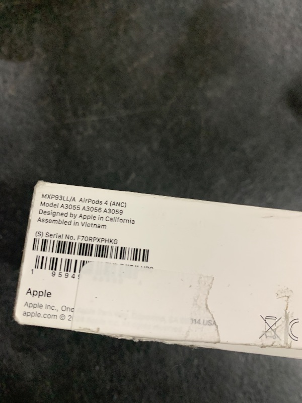 Photo 1 of Apple AirPods 4 Wireless Earbuds, Bluetooth Headphones, with Active Noise Cancellation, Adaptive, Transparency Mode, Personalized Spatial Audio, USB-C Charging Case, Wireless Charging, H2 Chip