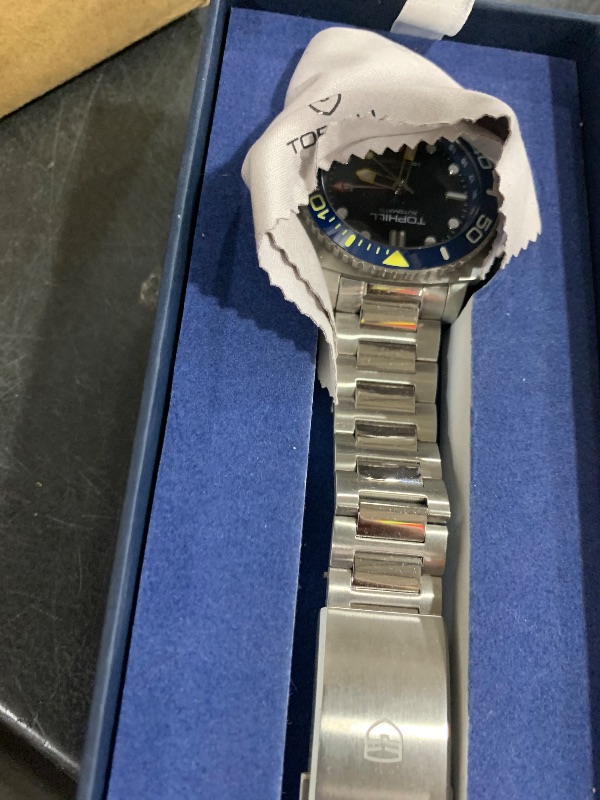 Photo 1 of Automatic GMT Watches for Men, 300M Waterproof Dive Watch, Screw-down Crown, Helium Safe Swiss Luminous Sapphire Crystal 316L Bracelet Luxury Watch for Business Scuba Diving, Christmas Gift for Men