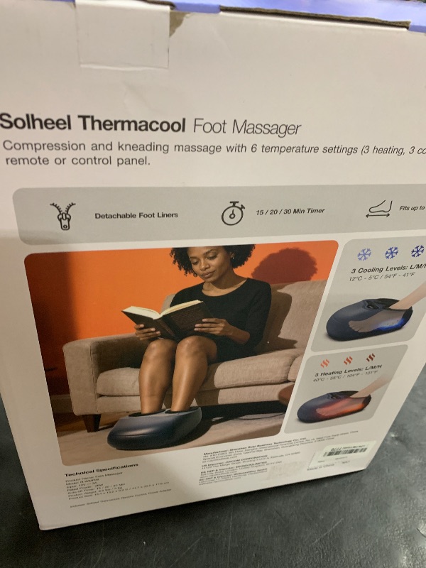 Photo 1 of RENPHO Thermacool 2-in-1 Foot Massager with Heat & Cold, FSA Eligible Items Only, 3 Kneading & 5 Compression, Shiatsu Foot Massager for Neuropathy, Plantar Fasciitis Massager, Up to US Size 13