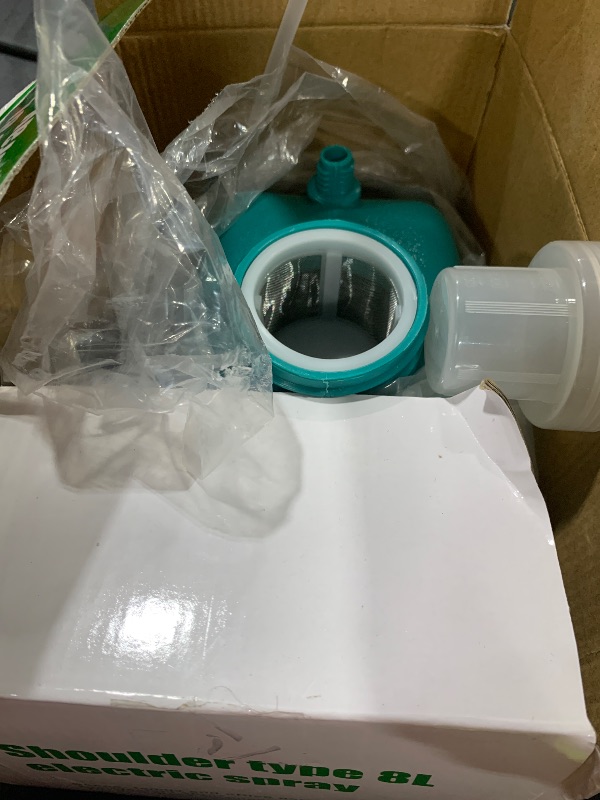 Photo 1 of VAXMAY Battery Powered Sprayer 2 Gallon, Upgrade Electric Garden Sprayer with 3 Adjustable Speed, Battery Indicator, 4 Mist Nozzles, Rechargeable Handle, Retractable Wand, Shoulder Strap for Weed Lawn