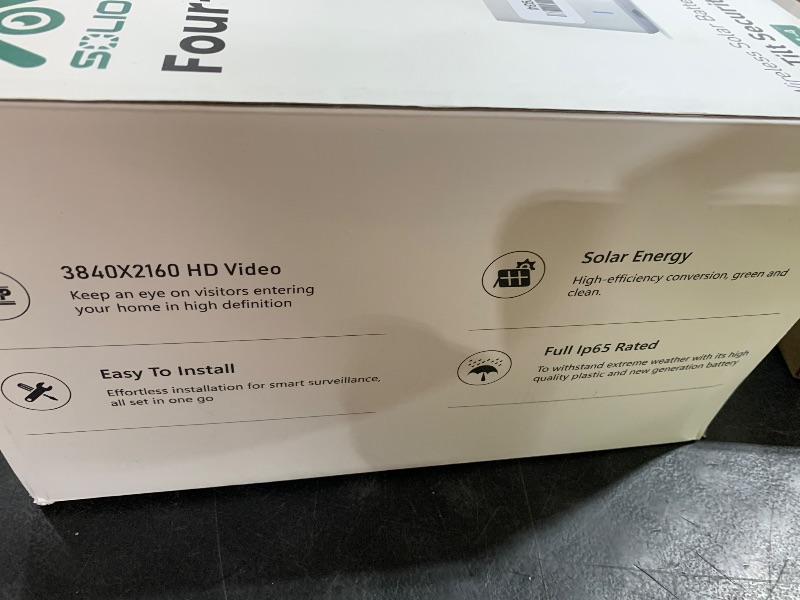 Photo 1 of SOLIOM Security Cameras Wireless Outdoor,4K Ultra HD for Day and Night, No Subscription,Built in Radar,Solar Powered Cameras for Home Security, 360° Pan Tilt Auto Tracking,5G & 2.4G WiFi, 4-Cam Kit