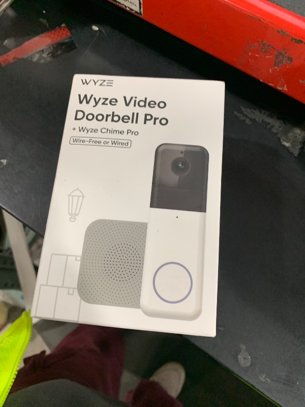 Photo 1 of Wyze Wireless Video Doorbell Pro (Chime Included) with Easy-to-Use Design, 1440 HD Video, 1:1 Head-to-Toe View (1:1 Aspect Ratio), 2-Way Audio, Night Vision