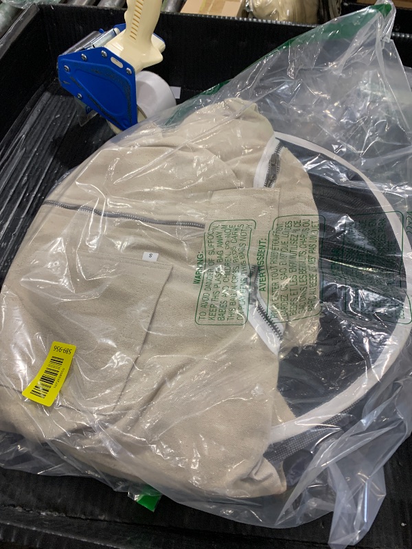 Photo 1 of Bee Jacket with Veil - Natural Canvas Bee Suit Jacket with Elastic Waist & Cuffs, YKK Brass Zippers, 3 Utility Pockets. Removable Hood Interchangeable with Forest Beekeeping Suit. XL