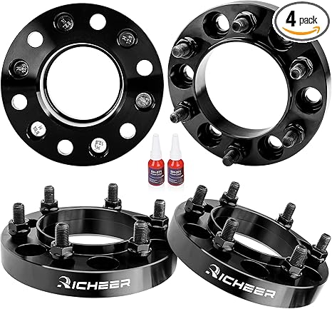 Photo 1 of Richeer 1 inch 6x5.5 Hub Centric Wheel Spacers with for Tacoma 4Runner Tundra Fortuner Ventury GX470 GX460, 4PCS Forged 6x139.7mm Wheel Spacers with 12x1.5 Studs & 106mm Center Bore

