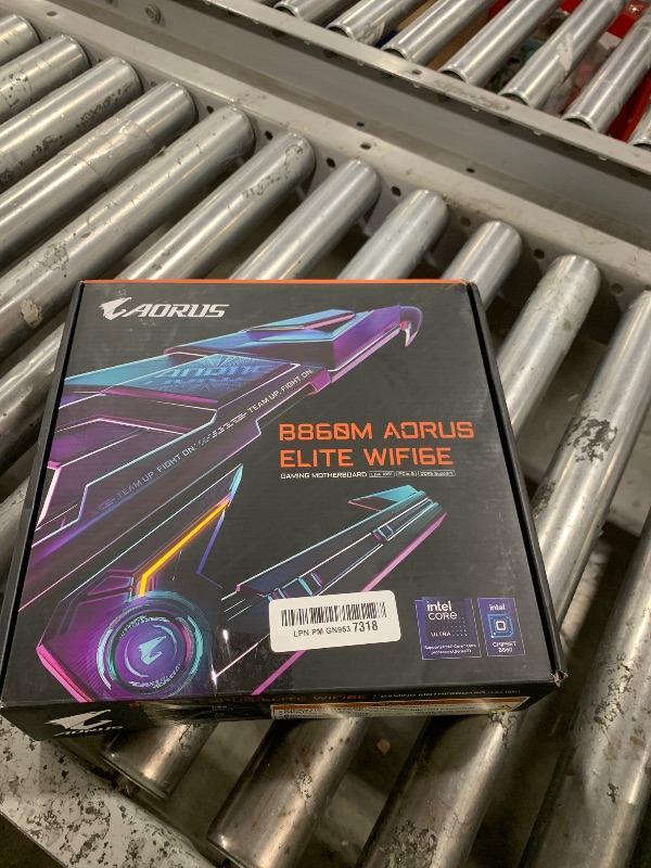 Photo 1 of GIGABYTE B860M AORUS Elite WIFI6E Intel Core Ultra (Series 2) LGA 1851 Motherboard, mATX, DDR5, 3X M.2, PCIe 5.0, USB-C, WIFI6E, 2.5GbE LAN, EZ-Latch