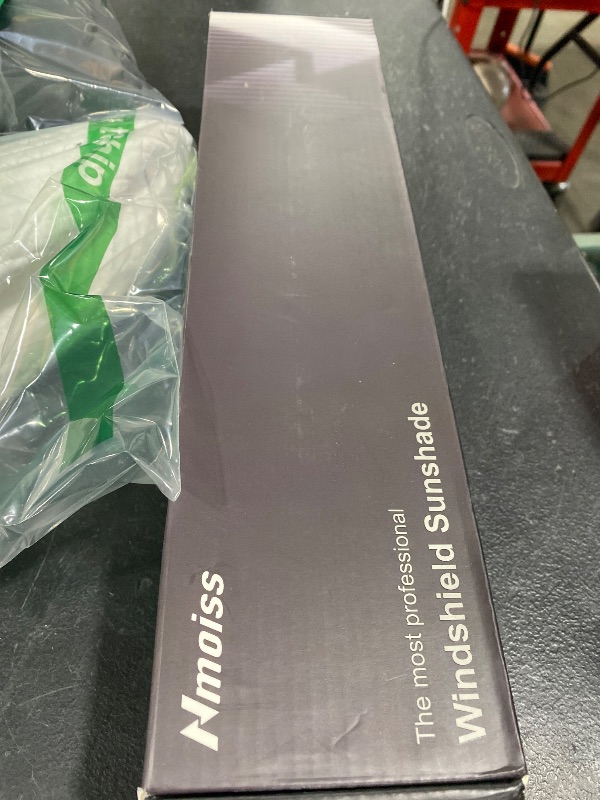 Photo 1 of [Upgraded] Nmoiss Windshield Sun Shade Umbrella - [Vinyl Coating Heat Shield] Protect Car from Sun Rays & Heat Damage Keep Cool and Protect Interior, Spring Structure Edge Medium 56" L x 31" W