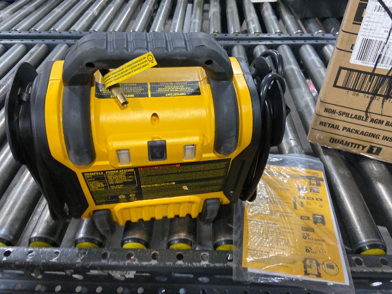 Photo 1 of DEWALT DXAEJ14 Digital Portable Power Station Jump Starter - 1600 Peak Amps with 120 PSI Compressor for Tires, Sports Equipment & Bikes, 15W USB-A and 25W USB-C Power