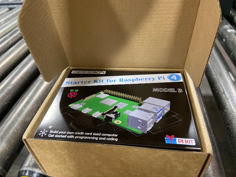 Photo 1 of GeeekPi Starter Kit for Raspberry Pi 4 4GB, with Pi 4, Case, 64GB Card, Card Reader, Cables and 18W USB C Power Supply
