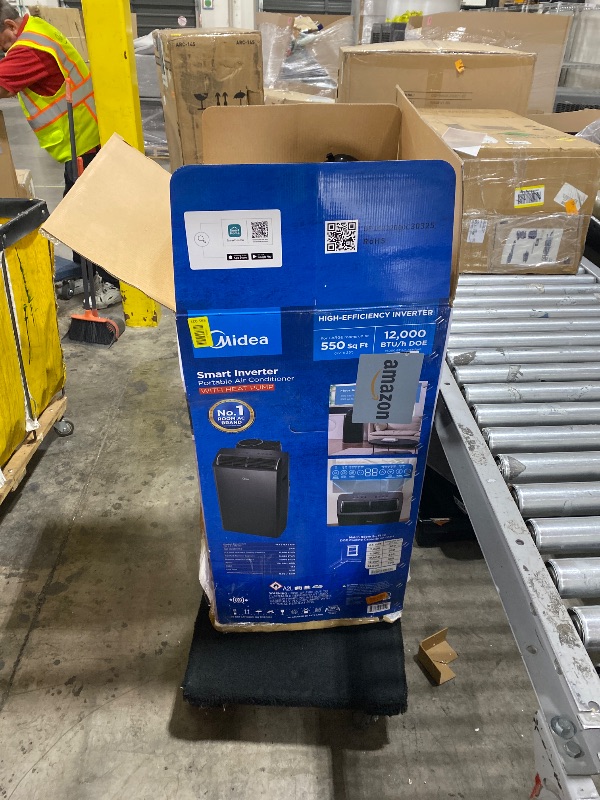 Photo 1 of Midea Duo 14,000 BTU (12,000 BTU SACC) High Efficiency Inverter Ultra Quiet Portable Air Conditioner, with Heat up to 550 Sq. Ft., Works with Alexa/Google Assistant, with Remote Control & Window Kit