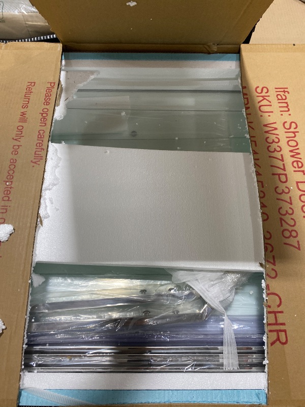 Photo 1 of 36 Corner Shower Door,36" W x 72" H Neo-Angle Corner Shower Enclosure,Frameless Pivot Shower Doors with 1/4” (6MM) SGCC Tempered Glass for Walk-in Shower,Chrome