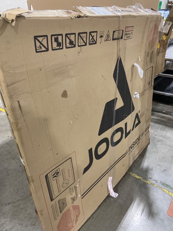 Photo 1 of JOOLA Inside Professional MDF Indoor Ping Pong Table with Quick Clamp Table Tennis Net and Post Set - 10 Minute Easy Assembly - Tournament Quality - Foldable with Single Player Playback Mode, Blue