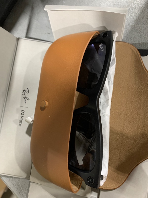 Photo 1 of Ray-Ban Meta (Gen 1), Wayfarer, Large Matte Black | Smart AI Glasses for Men, Women — 12 MP Camera, Open-Ear Speakers, Video, Bluetooth — Polarized Gradient Graphite Lenses — Wearable Technology