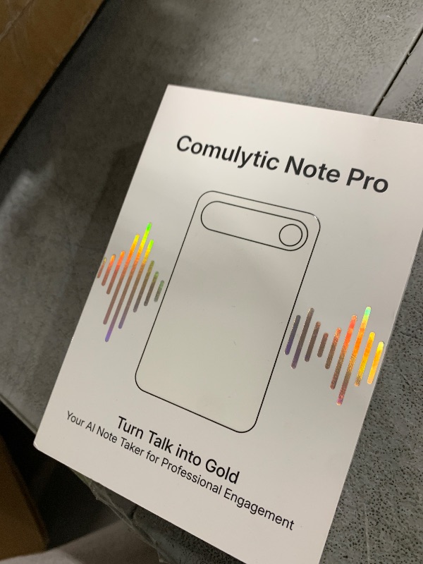 Photo 1 of Comulytic Note Pro AI Voice Recorder, Unlimited Transcribe & Summarize, AI Note Taking Recording Device w/Case, App Control, 113 Languages for Calls, Meetings, Lectures, Interviews, Black