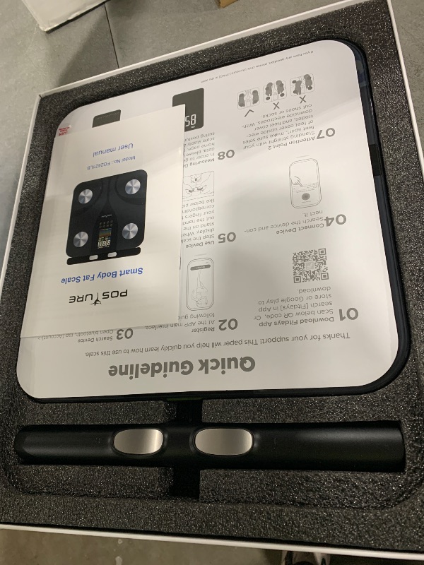Photo 1 of Posture Scale for Body Weight with 8 electrodes, Smart Digital Bathroom Scale for Weight, Body Fat, Muscle Mass 28 Body Composition Metrics, with Larger Platform and Colorful LCD Display,400lbs