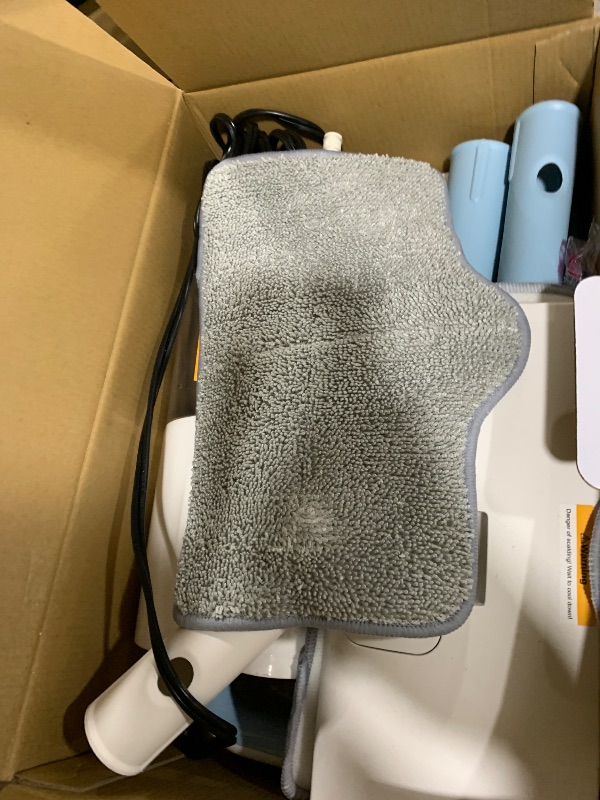 Photo 1 of Steam Cleaner, 6 in1 Rotated Steam Mop Cleaner with 2 Modes, 2 Microfiber Pads, 400ML Removable Tank, 23FT Power Cable, Detachable Steam Mops for Floor, Laminate Floor, Tiles Cleaning (Azure)