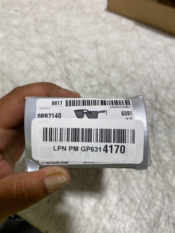 Photo 1 of Ray-Ban RB2140 Original Wayfarer Polarized Square Sunglasses, Black/Green Polarized, 50 mm