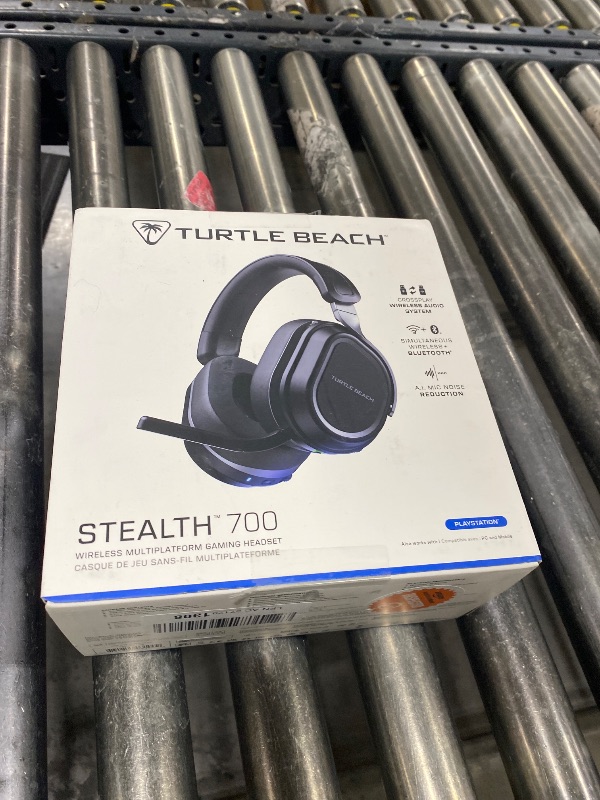 Photo 1 of Turtle Beach Stealth 700 Gen 3 Wireless Multiplatform Amplified Gaming Headset for PS5, PS4, PC, Mobile – 60mm Drivers, AI Noise-Cancelling Mic, Bluetooth, 80-Hr Battery, Dual Transmitters – Black