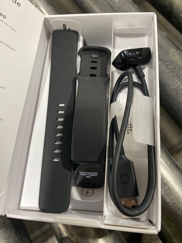 Photo 1 of Fitbit Charge 6 Fitness Tracker with Google apps, Heart Rate on Exercise Equipment, GPS, Health Tools and More, Obsidian/Black, One Size (S & L Bands Included)