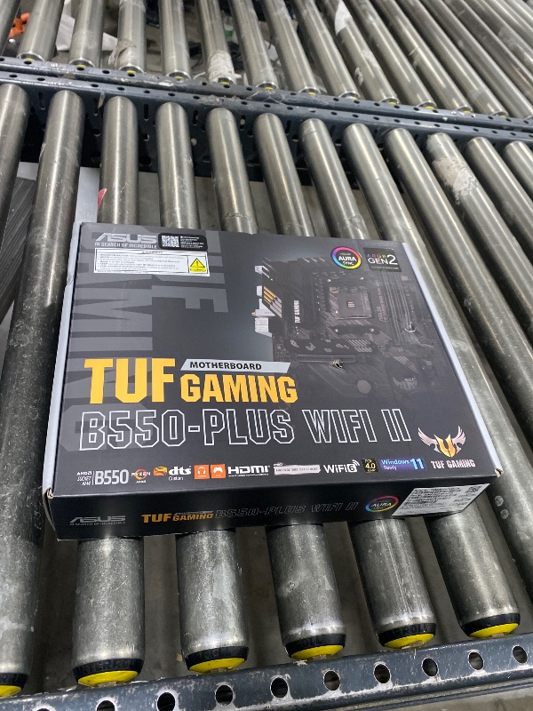 Photo 1 of ASUS TUF Gaming B550-PLUS WiFi II AMD AM4 (3rd Gen Ryzen™) ATX Gaming Motherboard (PCIe 4.0, WiFi 6, 2.5Gb LAN, BIOS Flashback, USB 3.2 Gen 2, Addressable Gen 2 RGB Header and Aura Sync)