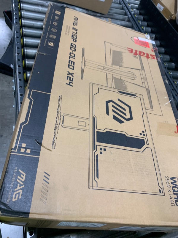 Photo 1 of msi MAG 271QP QD-OLED X24 26.5 Inch WQHD Gaming Monitor - 2560 x 1440 Quantum Dot OLED Panel 240Hz / 0.03ms, 99% DCI-P3, ?E?2, DisplayHDR True Black 400, DP 1.4a, HDMI 2.1
