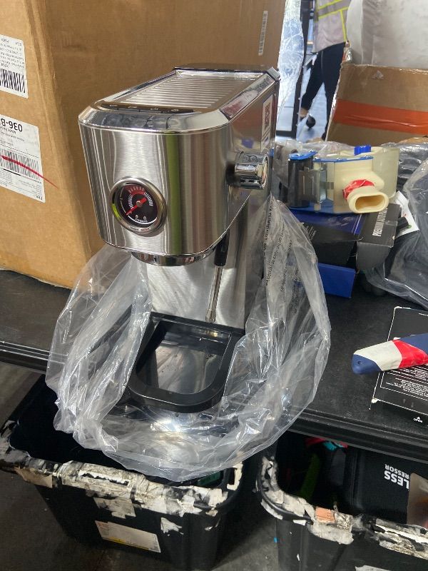 Photo 1 of AMZCHEF Espresso Machine With Grinder, 44 Grind Settings 20 Bar Coffee Machine with Milk Frother, Touch Screen, Cold Brew, Sliver