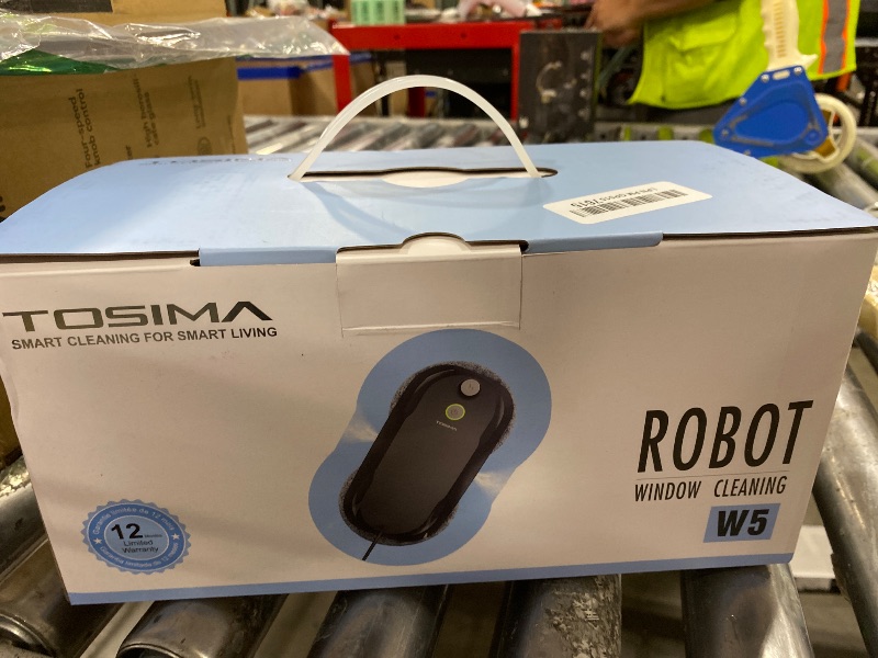 Photo 1 of Tosima W5 Window Cleaning Robot, Dual Direction Auto-Spray Smart Window Cleaner with Triple Safety System, Smart Navigation, Remote Control, for All Smooth Surfaces, with 8 Rags, Black
