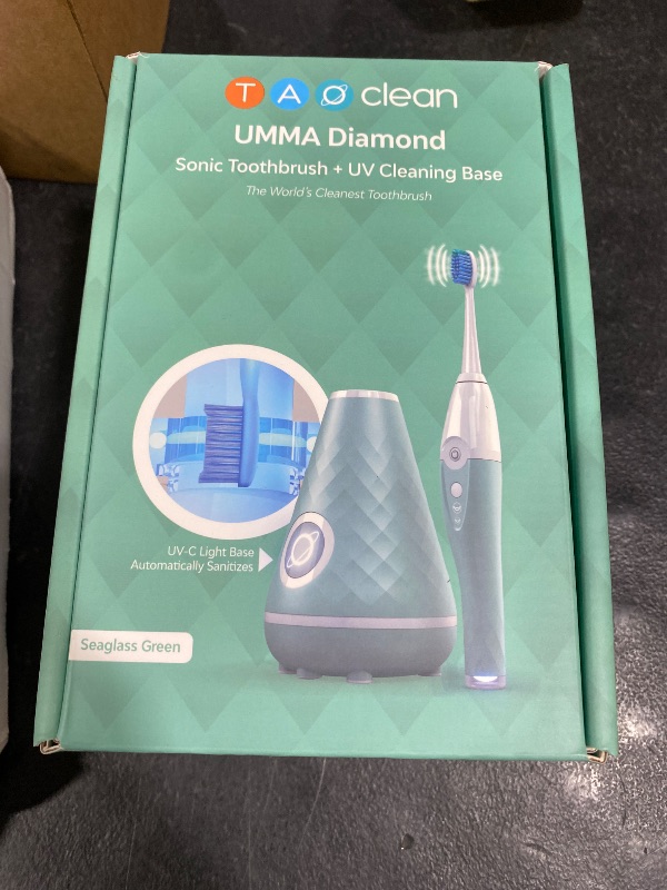 Photo 1 of Tao Clean UV Sanitizing Sonic Toothbrush and Cleaning Station, Electric Toothbrush, Dual Speed Setting, Seaglass Green
