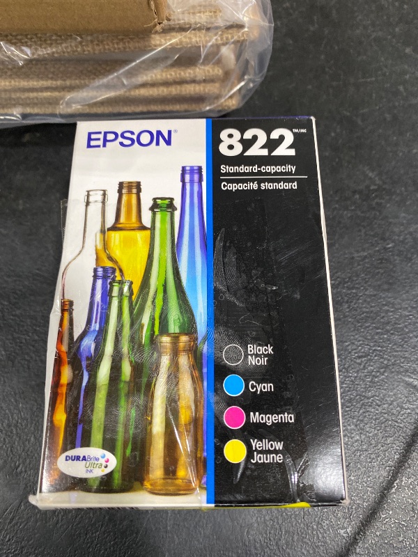 Photo 1 of EPSON 822 DURABrite Ultra Ink Standard Capacity Black & Color Cartridge Combo Pack (T822120-BCS) Works with WorkForce Pro WF-3820,3823, 4820, 4830, 4833, 4834