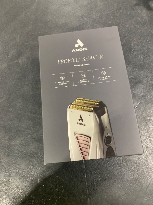 Photo 1 of **MISSING CHARGER, UNABLE TO TEST **Andis TS-1 17235 Pro Foil Lithium Titanium Foil Shaver, Cord/Cordless, Smooth Shaving Cordless Shaver with Charger, Gray