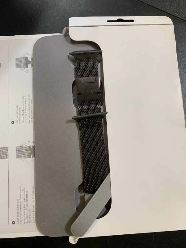 Photo 1 of Apple Watch Band - Milanese Loop - 49mm - Black - Medium