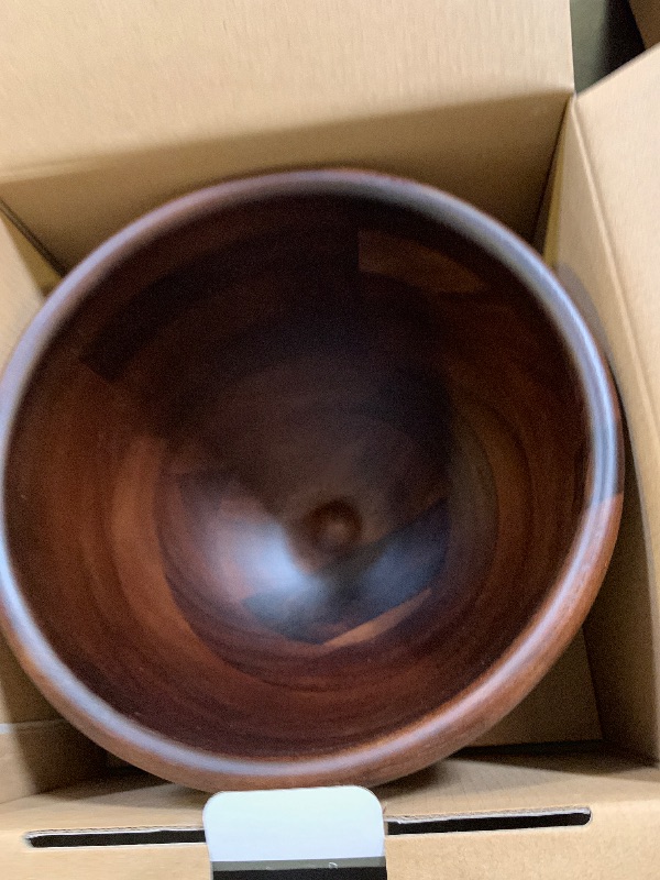 Photo 1 of ADVANCEDSIL Premium Solid Walnut Wood Mixing Bowl Compatible with 4.5 & 5 QT Tilt-Head Models – Natural True Walnut Wooden Bowl with Stainless Steel Locking Base | 5QT