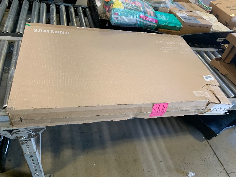 Photo 1 of **USED, DAMAGED** Samsung 43-Inch Class Crystal UHD U8000F 4K Smart TV (2025 Model) Endless Free Content, Crystal Processor 4K, MetalStream Design, Knox Security, Alexa Built-in
